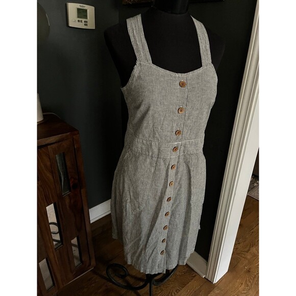 Aventura Dresses & Skirts - Aventura Sustainable Clothing Railroad stripe Sun dress Summer Overall Romper S